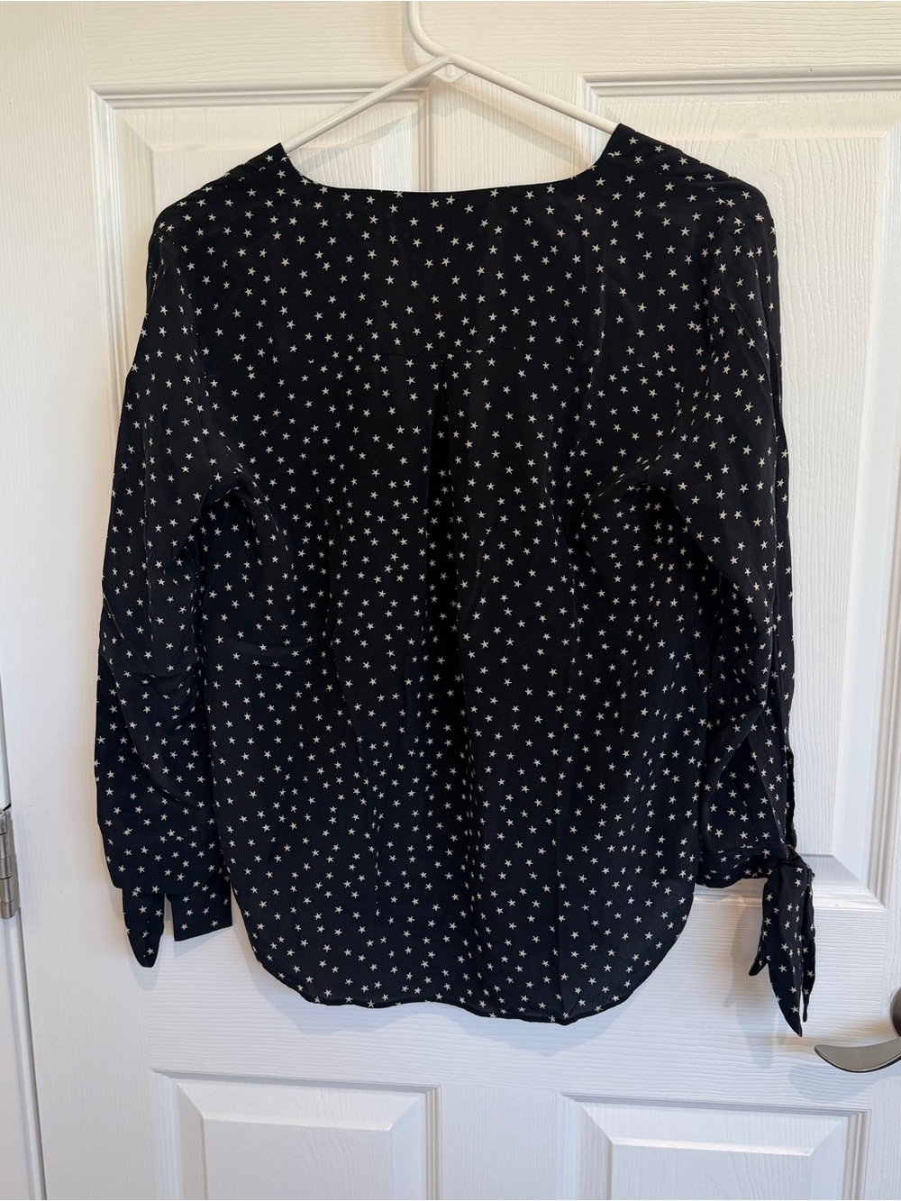 Madewell Silk Star Scatter Tie-Sleeve Top - Picture 5 of 7